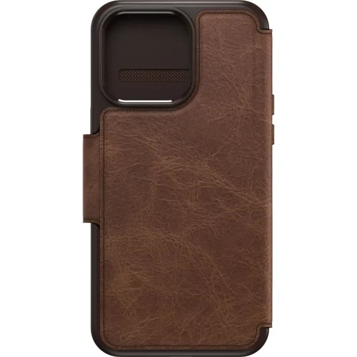 OtterBox Strada iPhone 15 Pro Max Leather Folio Case with MagSafe - Espresso