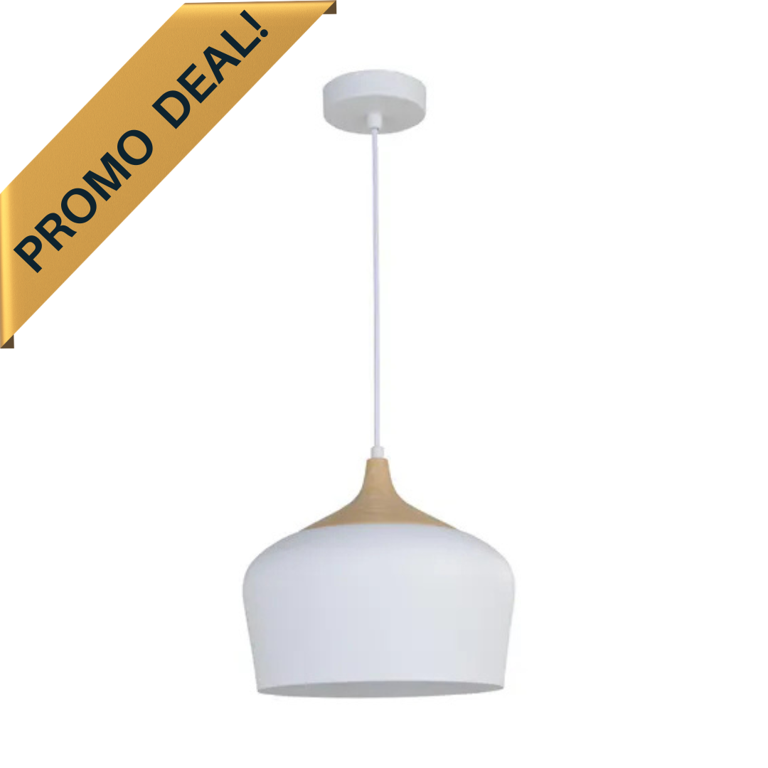Inspire iron pendant light white e27 60w