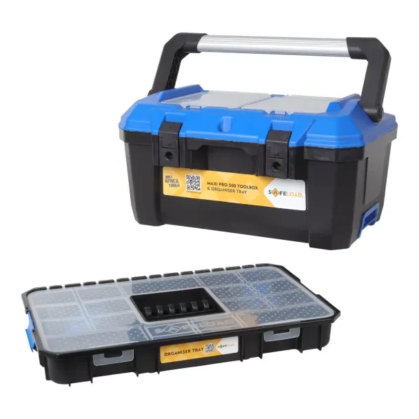 Heavy Duty Maxi Pro Toolbox (500) with Organiser Tray