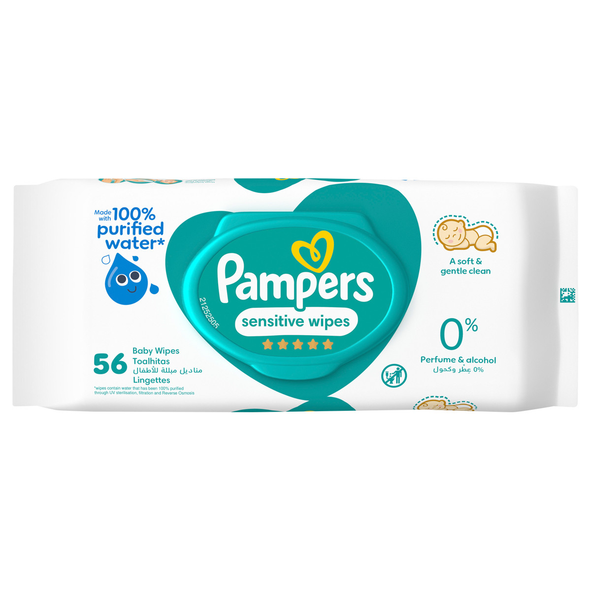 Pampers Baby Wipes Sensitive 1's - 1x56