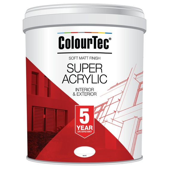 ColourTec Universal Super Acrylic Paint White 20l