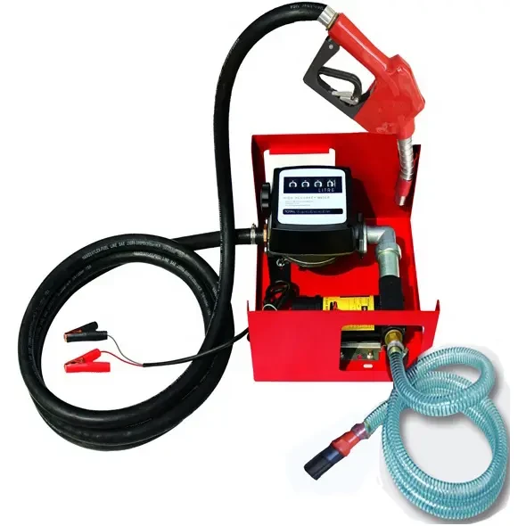 Mobile Fuel Dispenser 12V 24V DC Portable Mini Gas Filling Station Electric Metering Oil Diesel Fuel Dispensing Pump Kit 45L/Min