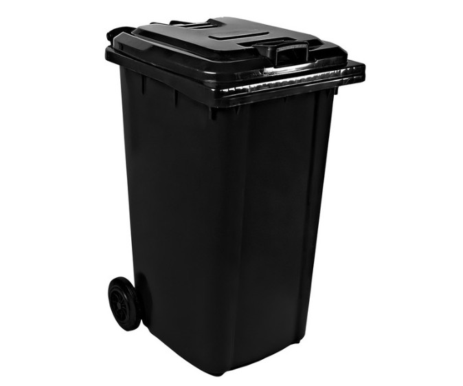 Pride 240 L Wheelie Recycle Garden Refuse Bin Black