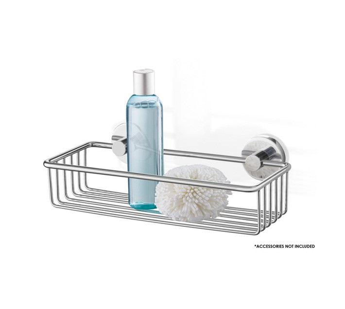 Zack Scala Large Shower Basket Silver 160 x 315 x 100 mm