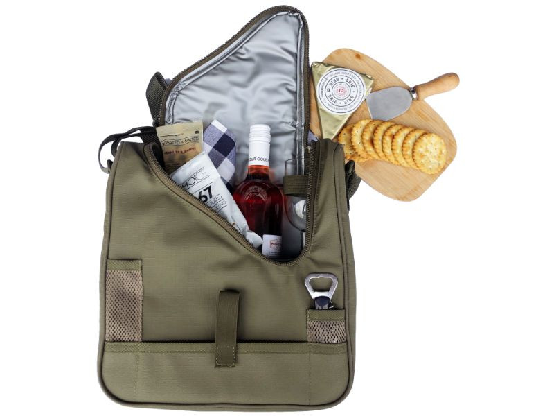 Camp Cover Cooler Cheese And Wine Ripstop Khaki