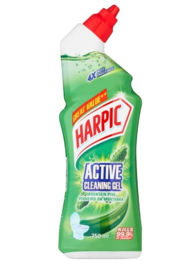 Harpic Mountain Active Cleaning Pines Gel Toilet Cleaner  (6 x 750 ml)
