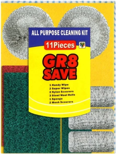 Gr8 All Purpose cleaning kit (scrub pad , small, pack of 11)