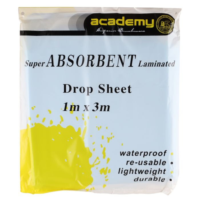 Academy Brushware Absorbent Drop Sheet 1 x 3m F7624