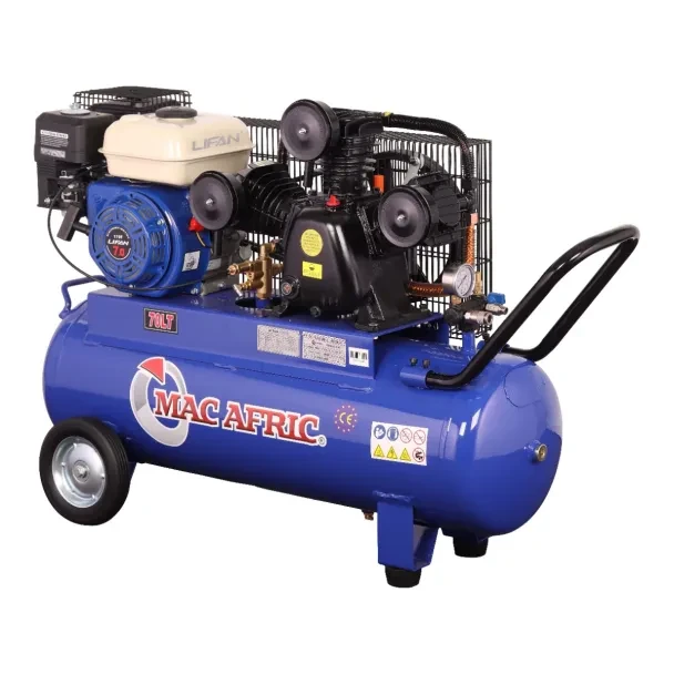 MAC AFRIC 70 Litre Petrol Belt Driven Compressor 5 KW (7 HP)