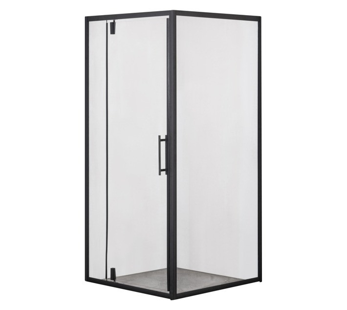 Builders Pivot Shower Door Matt Black 885 x 885 mm