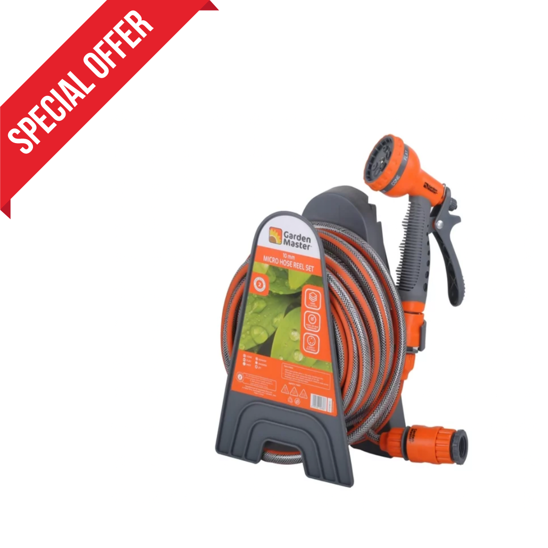 Garden Master  10 m  Micro Hose Reel Set