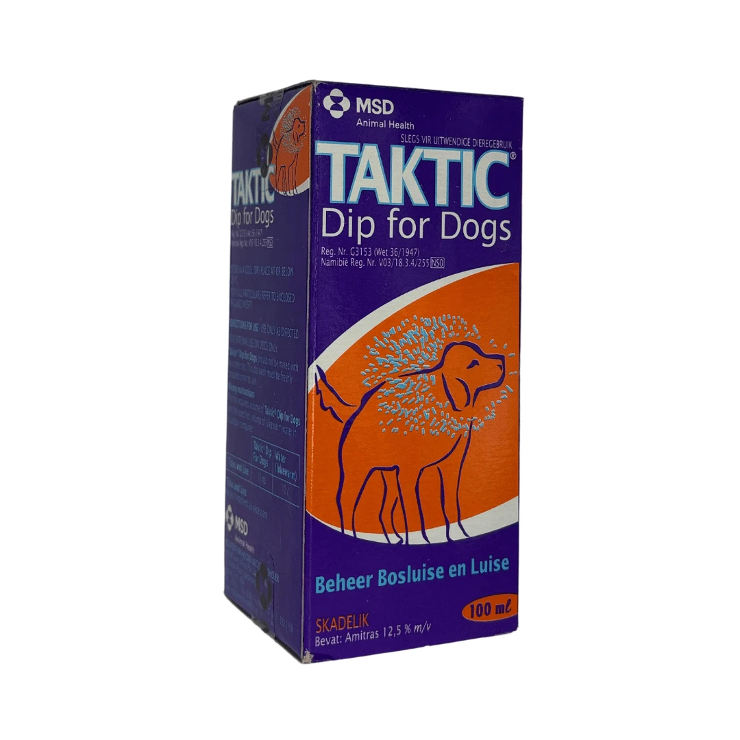 Taktic Dip Tick and Lice Treatment for Dogs (100ml)