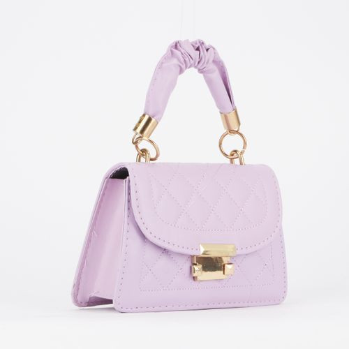 Utopia Lily Quilted Top Handle Bag Lilac