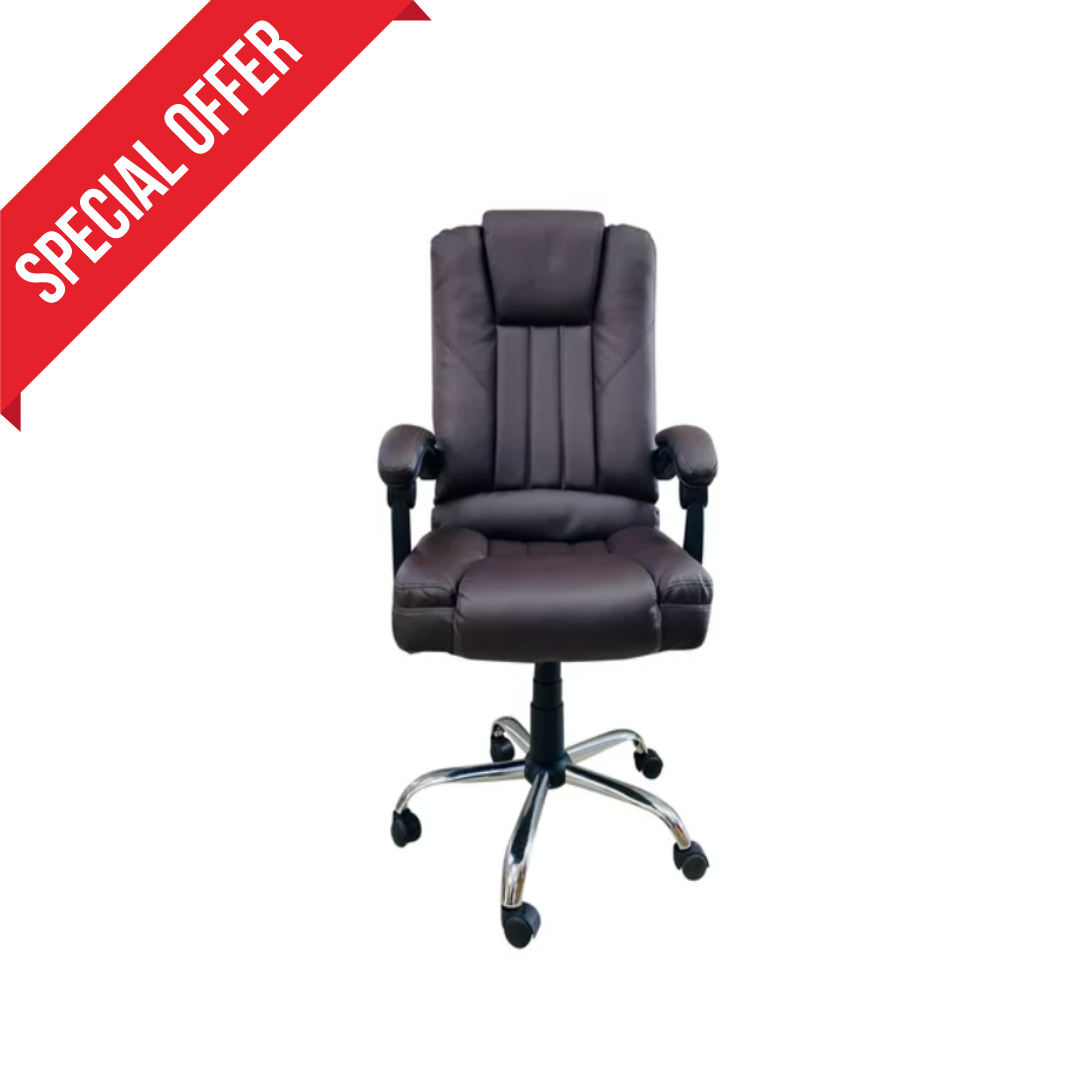 KC FURN-Brown Locok Ergonomic Office Chair