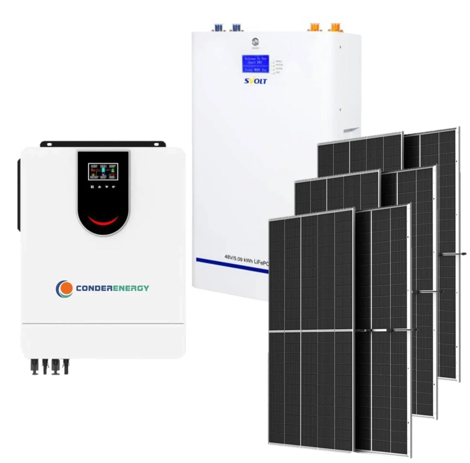 6.2KVA Inverter and Battery 6200 Watt 48V 106AH SVOLT 5.09 KWH Lithium ...