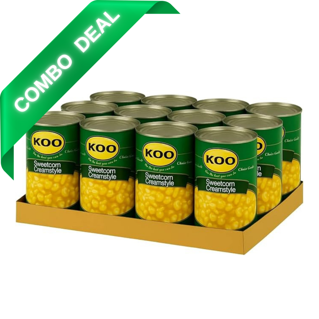 KOO Cream Style Sweetcorn 415g Cans  (Case Pack of 12)
