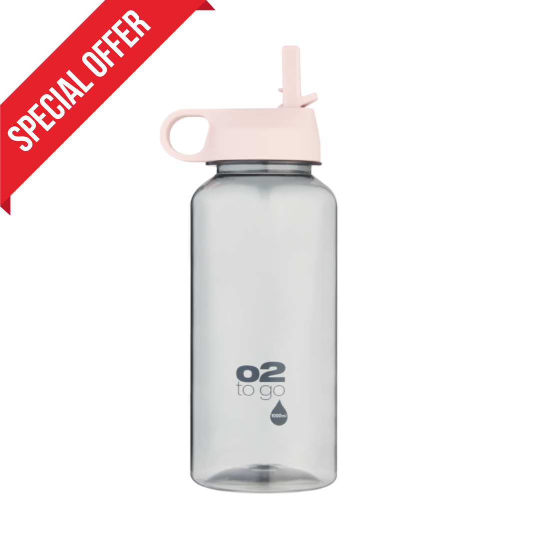 O2 1L Big Sport Bottle - Pink