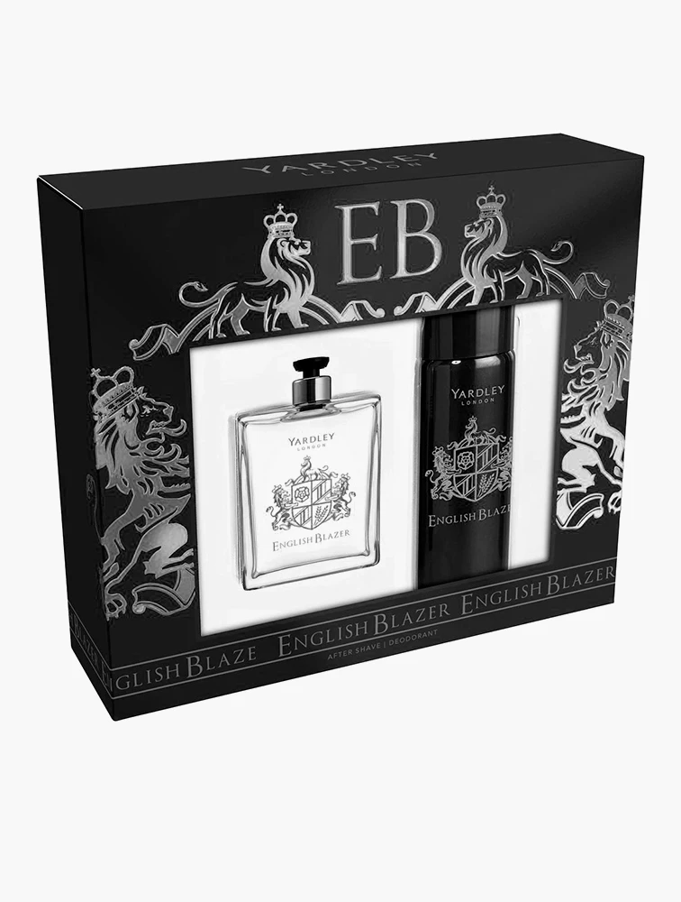 Yardley English Blazer Black Aftershave and Deodorant Set for Men