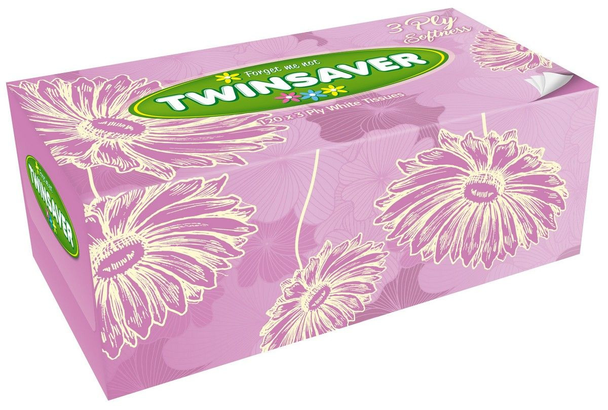 Twinsaver Facial Tissues 3ply 120's Spring