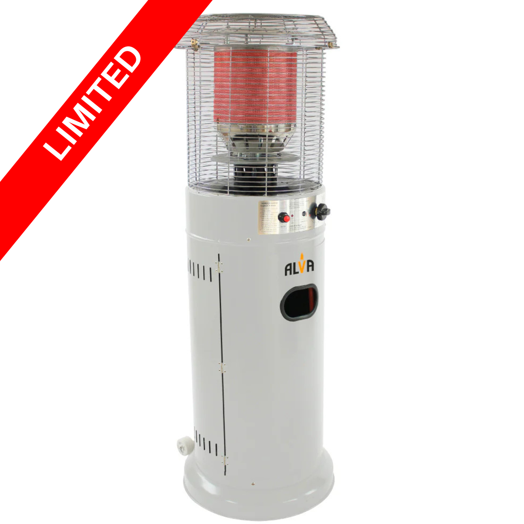 Short Stand Gas Patio Heater 1.35m - Light Cement Grey
