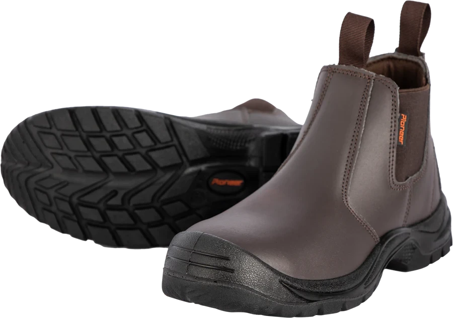 Pioneer Commander Chelsea Safety Boot - NRCS - STC - Brown