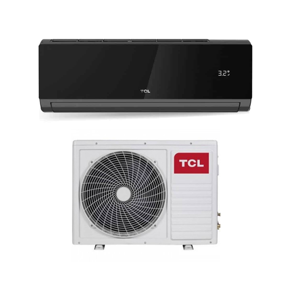 9000 BTU TCL Black Mirror Midwall Split Unit Airconditioner-Complete Set