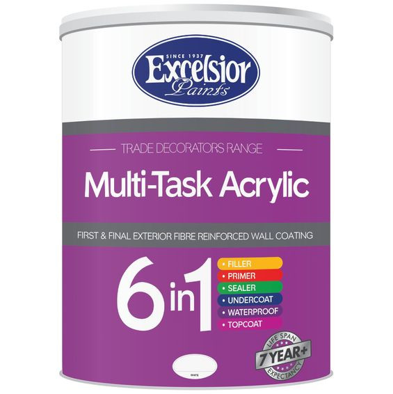 Excelsior Universal Paint 6in1 Polar White 5l