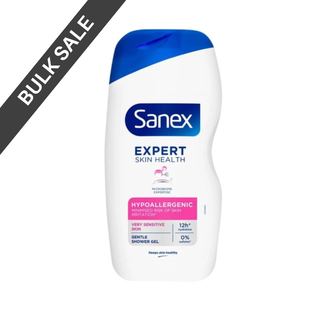 Sanex Expert Skin Health Hypoallergenic Shower Gel Body Wash  (6 x 500 ml)