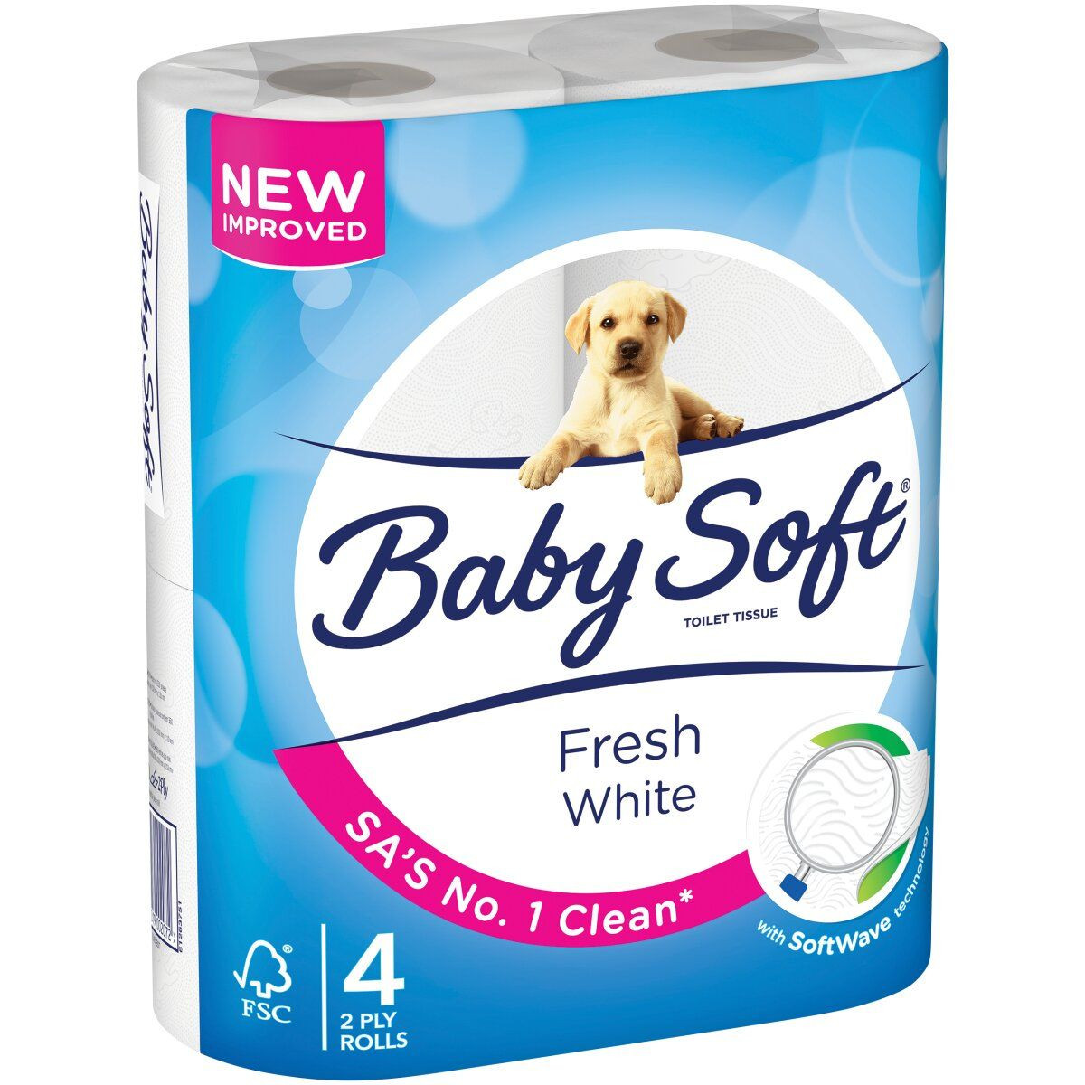 Baby Soft Toilet Rolls 2ply White 4's