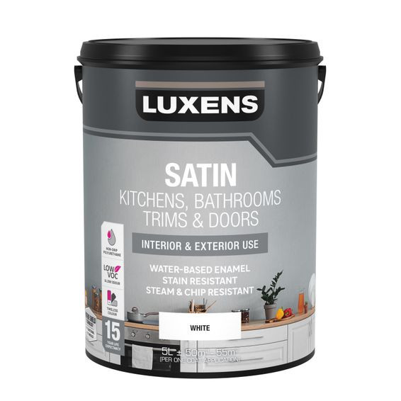 LUXENS Kitchen , Bathroom Door & Trim Satin Pastel Base 5l