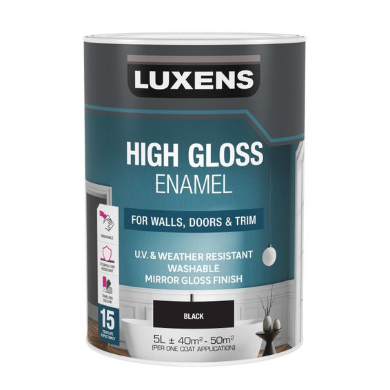 LUXENS High Gloss Enamel Black 5l