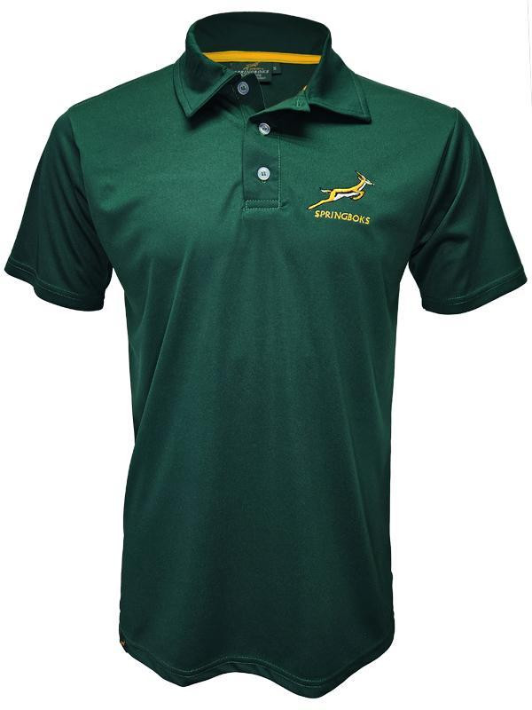 Mens Springbok Polyester Golf Shirt Green