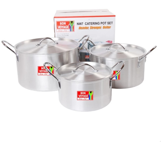 Bon Voyage Catering Pot Set Heavy Duty Aluminium Cookware Set