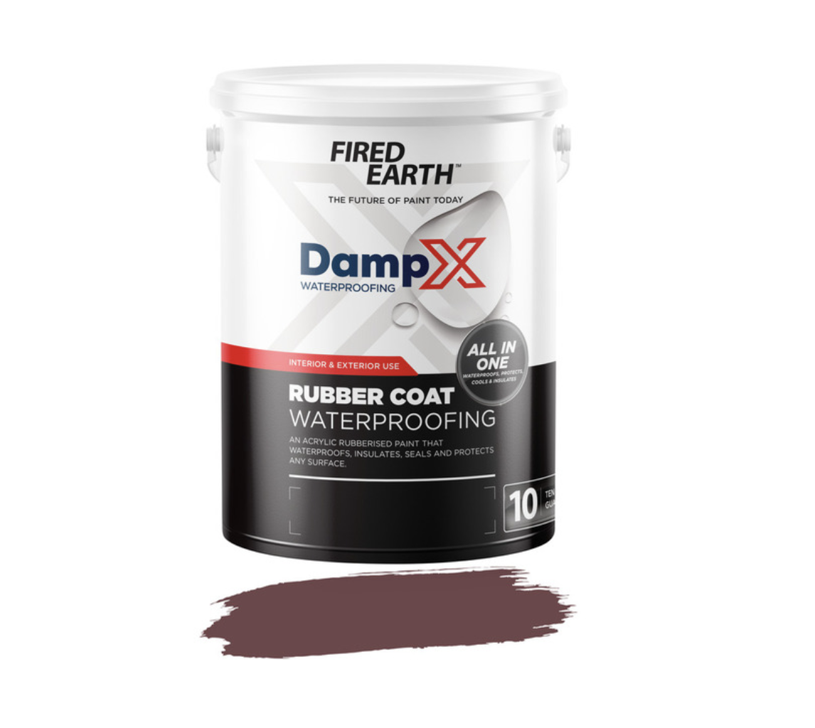 Fired Earth DampX Rubber Coat Waterproofing Red 5 L