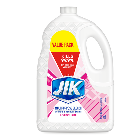 JIK 3l, Liquid Thin Bleach, Laundry Stain remover, Pot Pourri